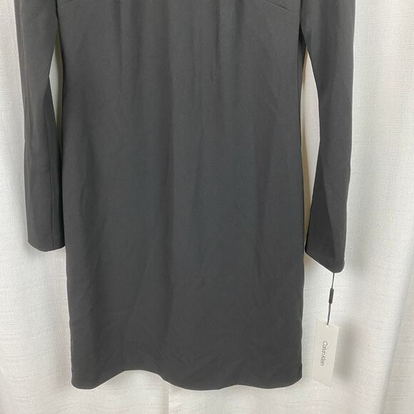 Calvin Klein Black Long Sleeve Shift Mini Dress Sz.6 NWT - Picture 6 of 16